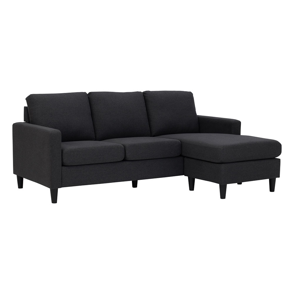 NESTHOUZ L SHAPE SOFA MICRA W208XD150XH92 CM DARKGREY
