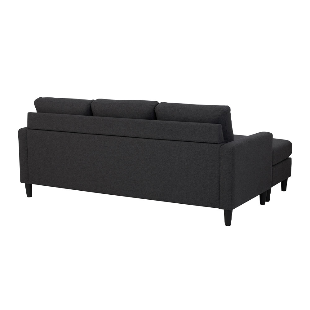 NESTHOUZ L SHAPE SOFA MICRA W208XD150XH92 CM DARKGREY