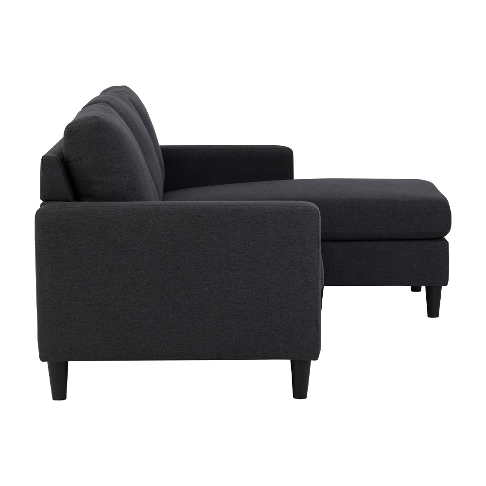 NESTHOUZ L SHAPE SOFA MICRA W208XD150XH92 CM DARKGREY