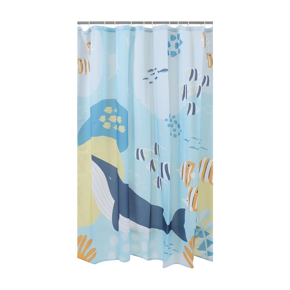 POLYESTER SHOWER CURTAIN MOYA SC5418A WHALE 180x180CM.