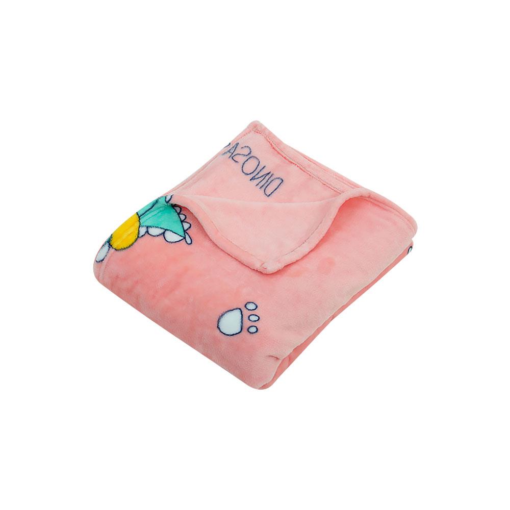 BLANKET HOME LIVING DINO 50X60" PINK