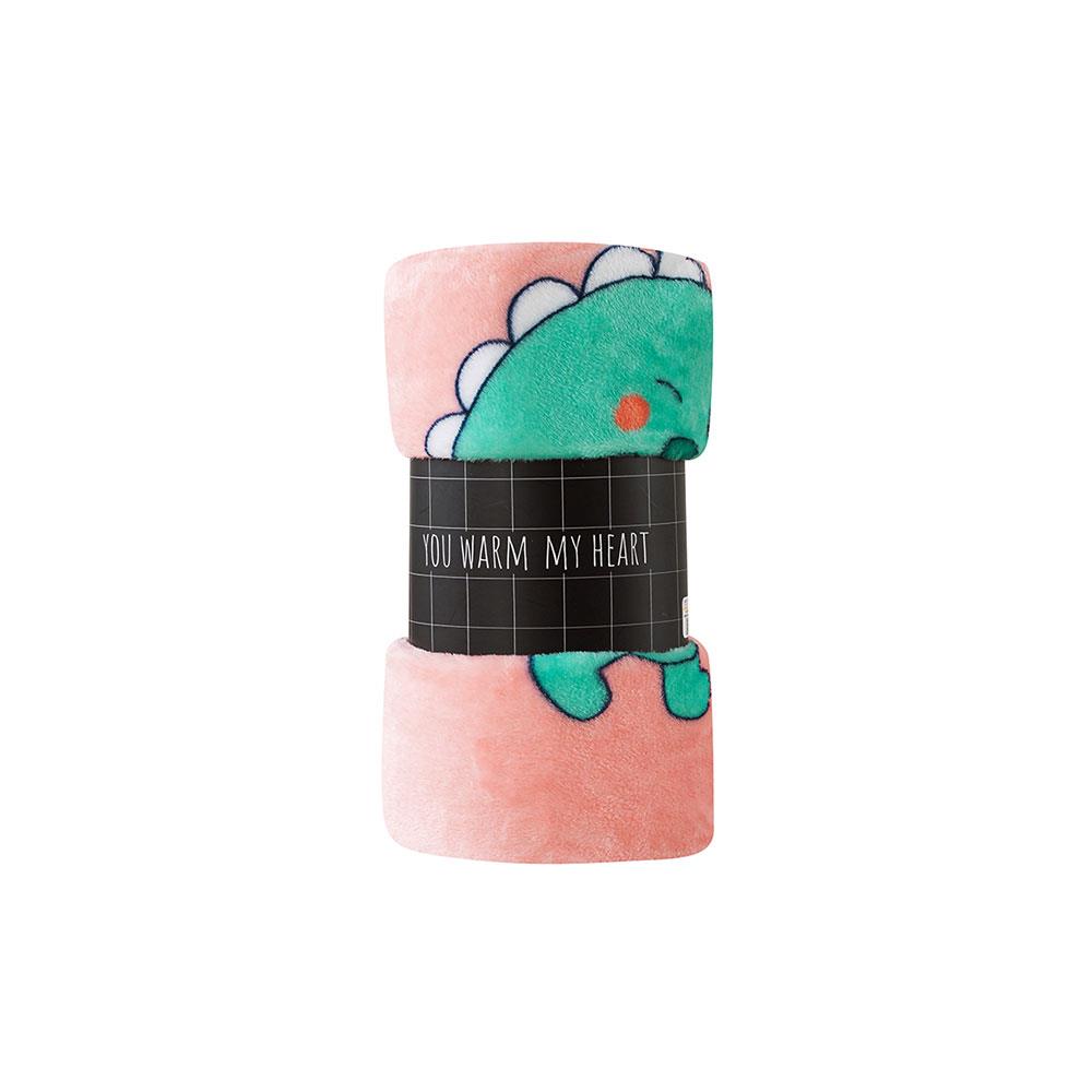 BLANKET HOME LIVING DINO 50X60" PINK