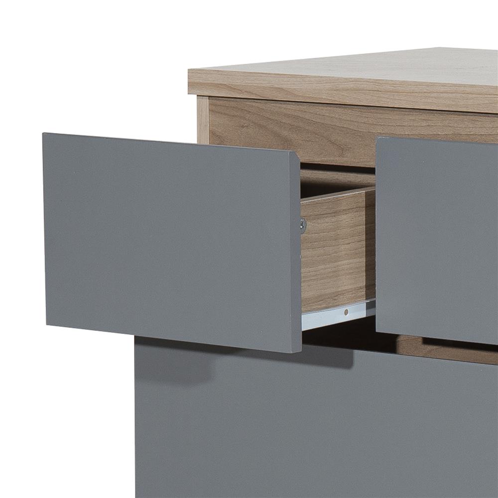 5-DRAWER UNIT FURDINI FINN WHITE OAK/GREY