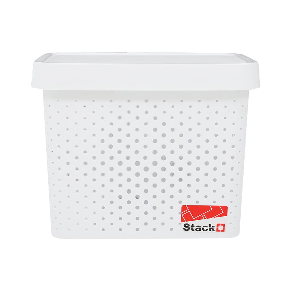 STORAGE BOX WITH LID STACKO BALM M 22X31.6X25CM WHITE