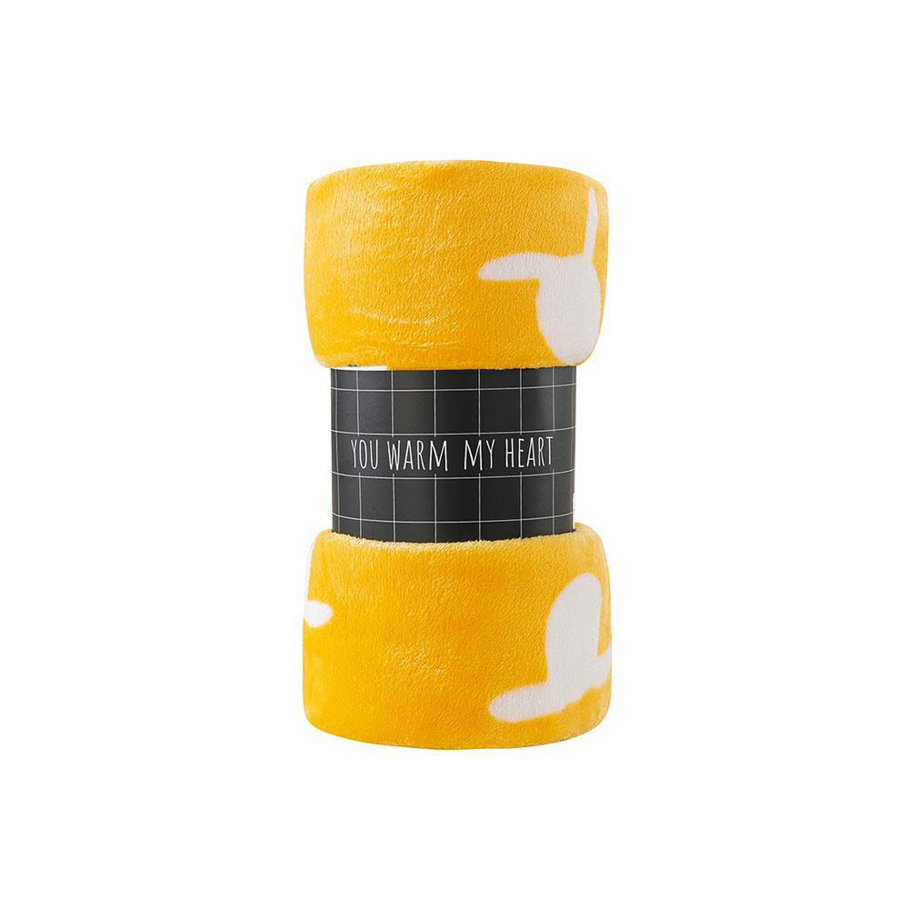 BLANKET HOME LIVING MERRY YELLOW 50X60" YELLOW
