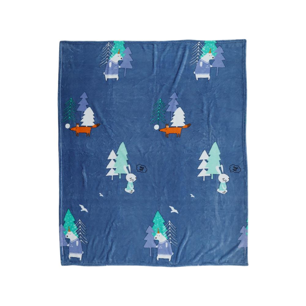 BLANKET HOME LIVING FORESTA NAVY 50X60" DARK BLUE