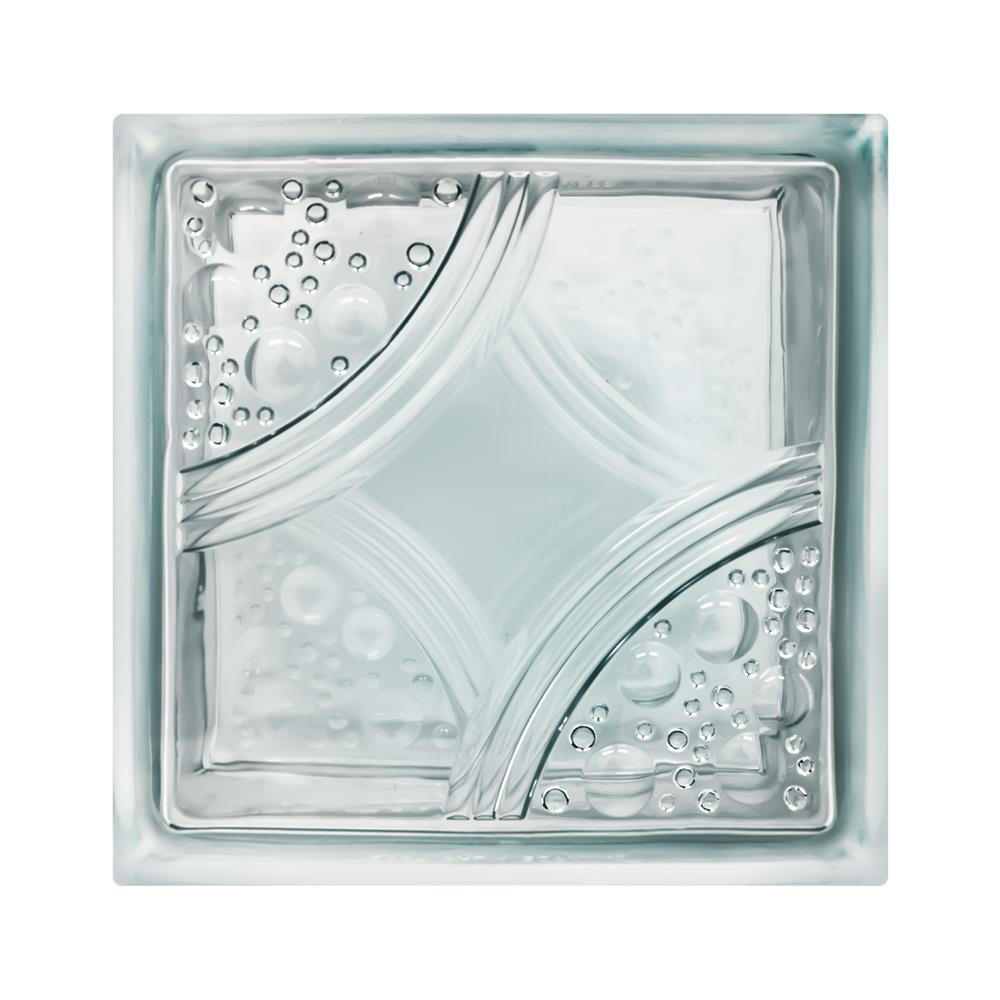 GLASS BLOCK CHANGKAEW CIRCLE GEM 19X19X8CM WHITE