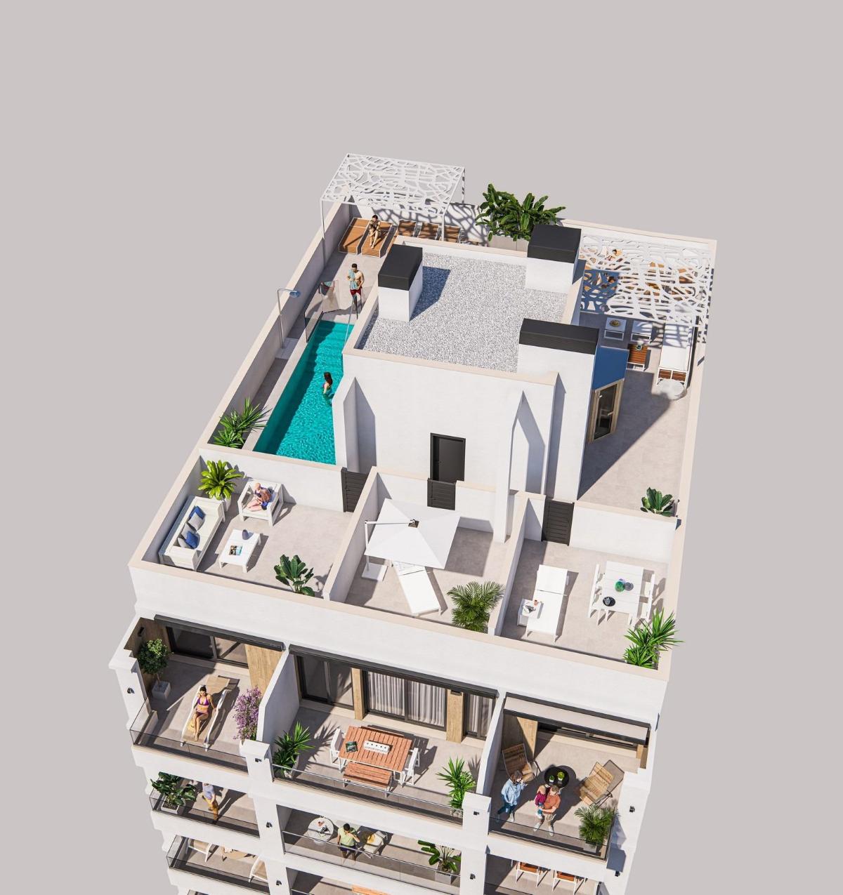 2 Bedrooms Penthouse for sale in Torrevieja