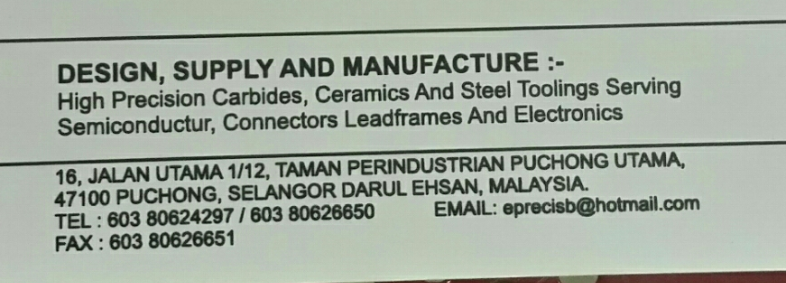 E-Precision Sdn Bhd banner company