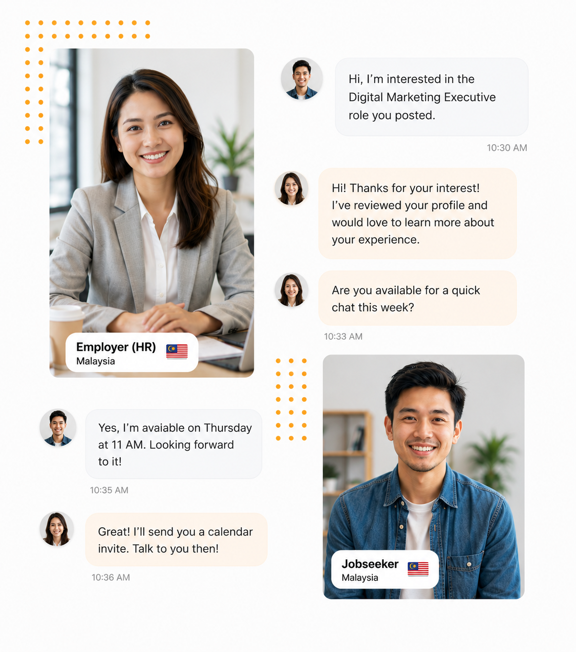 AJobThing Chat Mobile and Desktop version