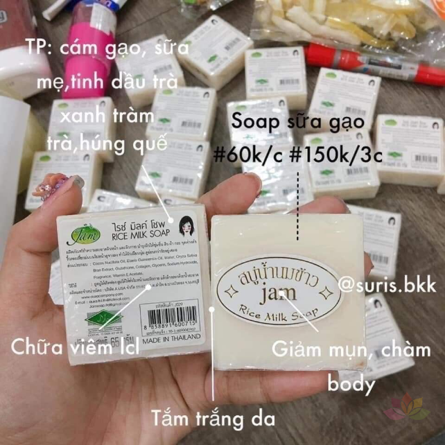 Xà phòng sữa gạo Jam Rice Milk Soap ảnh 8