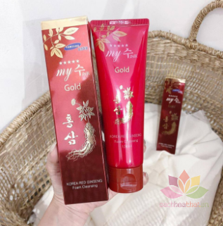 Sữa rửa mặt Gold Korea Red Ginseng Foam Cleansing ảnh 5