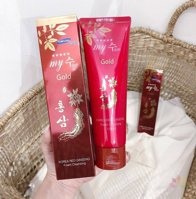 Sữa rửa mặt Gold Korea Red Ginseng Foam Cleansing ảnh 5