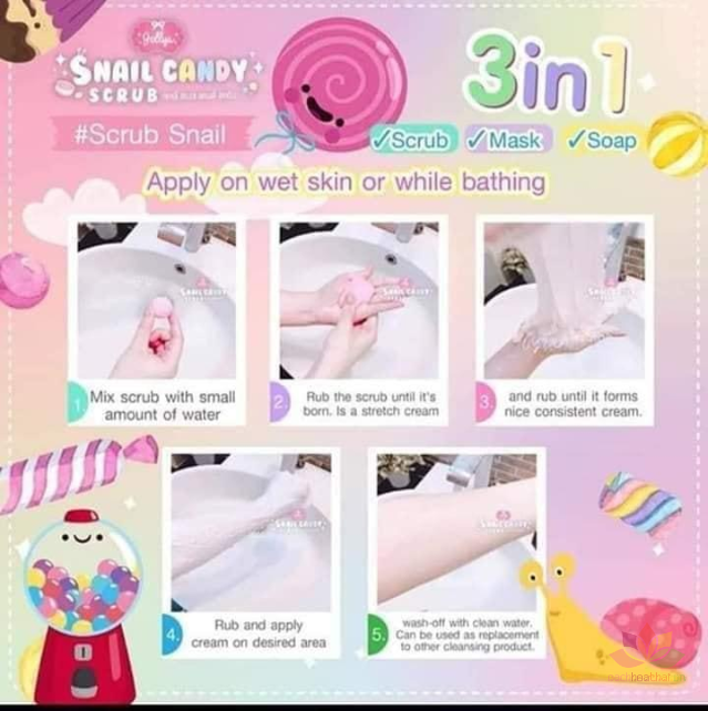 Tẩy tế bào chết Jellys Snail Candy Scrub ảnh 6