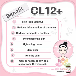 Viên uống trị mụn trắng da CL Collagen Prime Plus Thái Lan ảnh 2