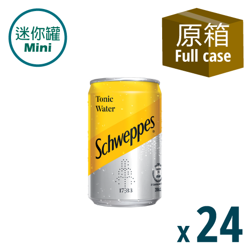 Schweppes Tonic Water 200ml Mini Can 24P Swire CocaCola