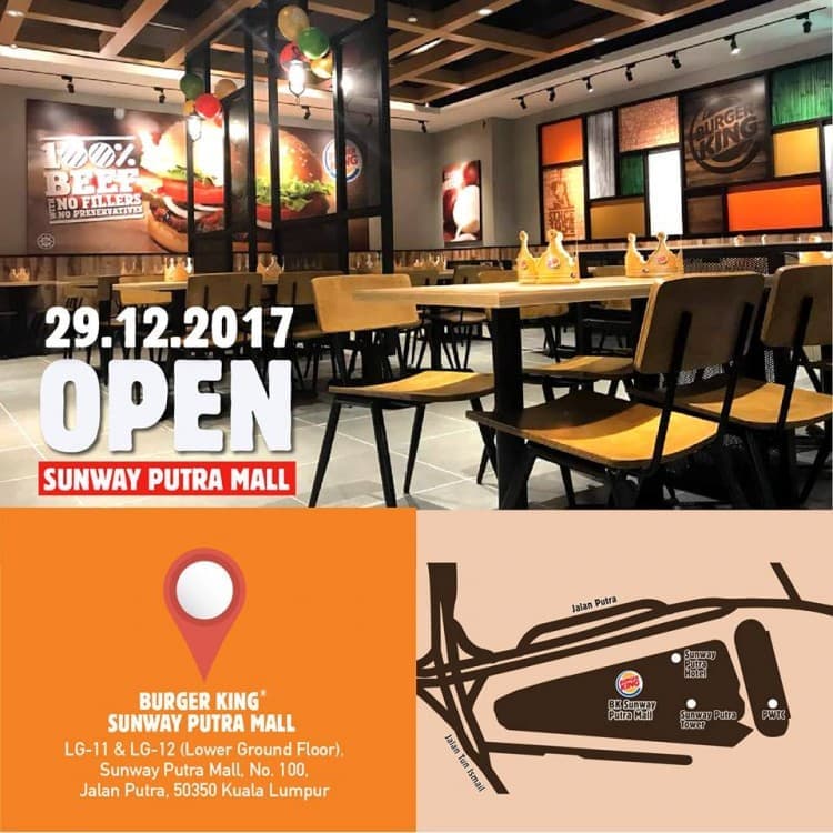 New Burger King Restaurant At Sunway Putra Mall Loopme Malaysia