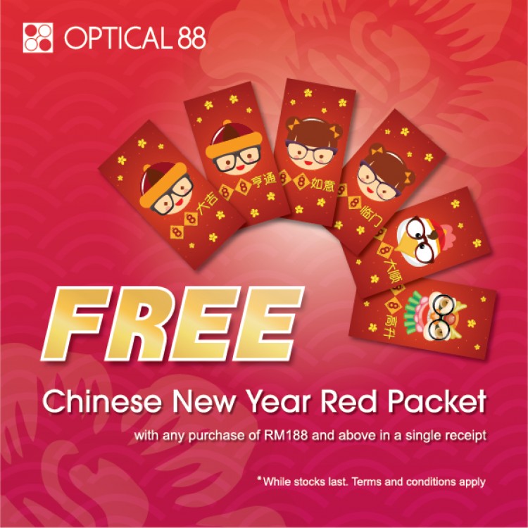 Optical 88 Free Chinese New Year Red Packet Promotion Loopme Malaysia