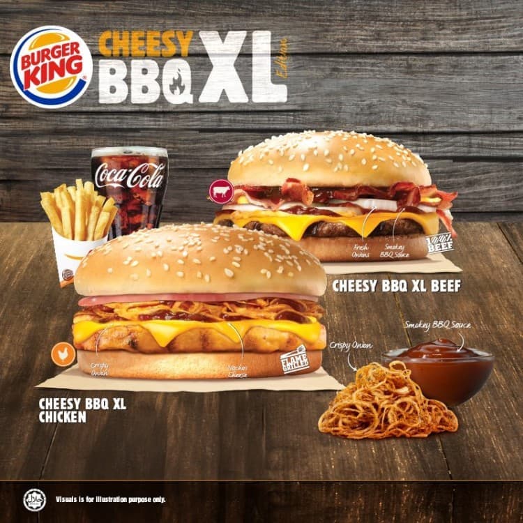 new burger king cheesy bbq xl burger loopme malaysia