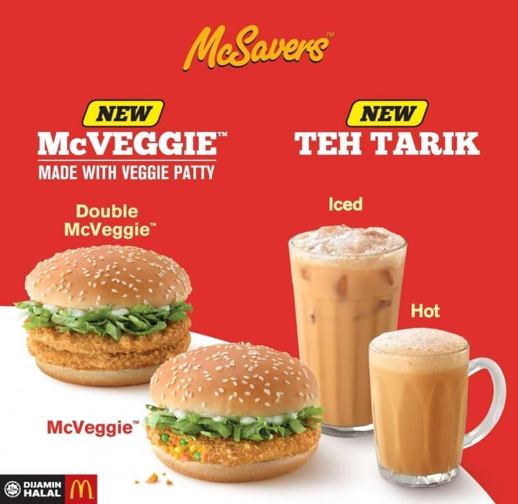 New Mcdonald S Mcveggie Teh Tarik Loopme Malaysia