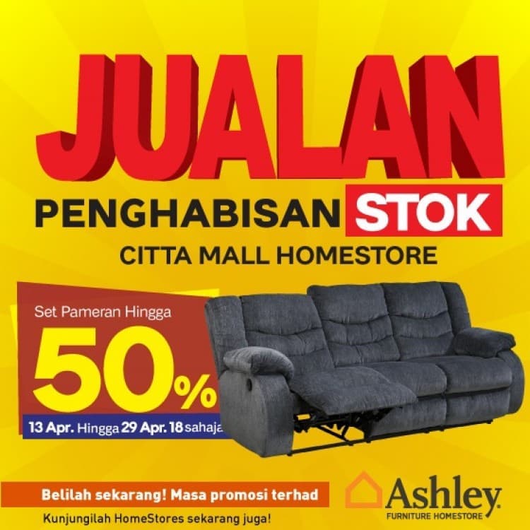 Ashley Furniture HomeStore CITTA Mall Stock Clearance Sale LoopMe