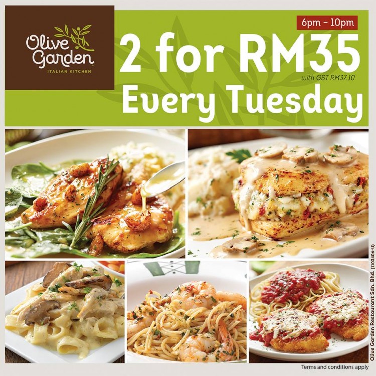 Olive Garden Tuesday Dinner Promotion Loopme Malaysia