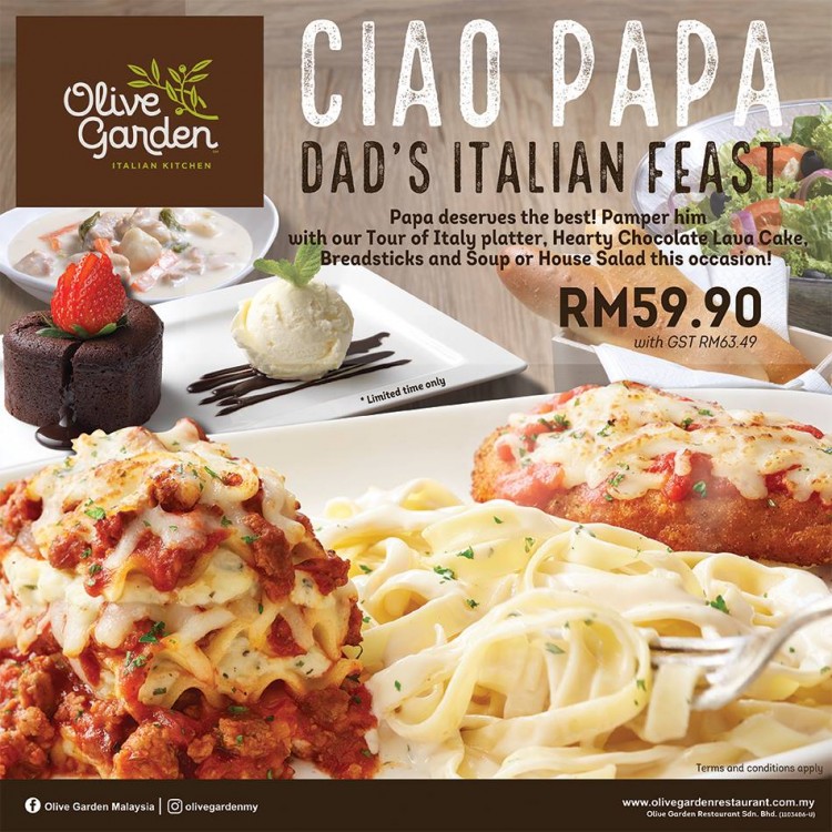 Olive Garden Ciao Papa Promotion Loopme Malaysia