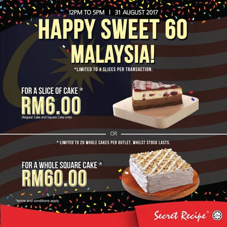 Secret Recipe Happy Sweet 60 Malaysia Promotion Loopme Malaysia