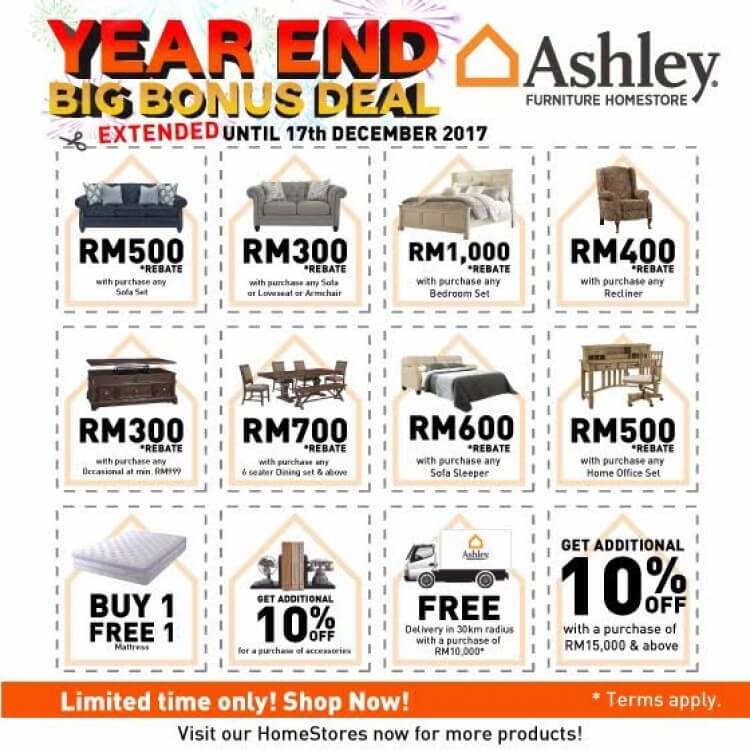 Ashley Furniture HomeStore Year End Bonus Deal Extended LoopMe Malaysia