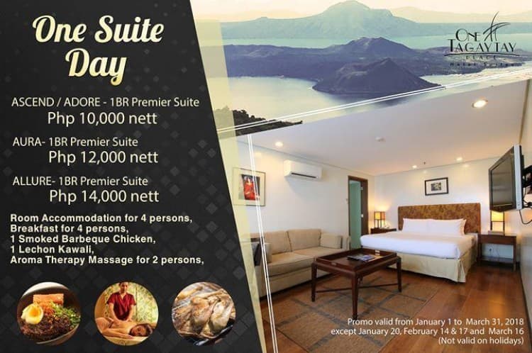 One Suite Day Promo At One aytay Place Loopme Philippines