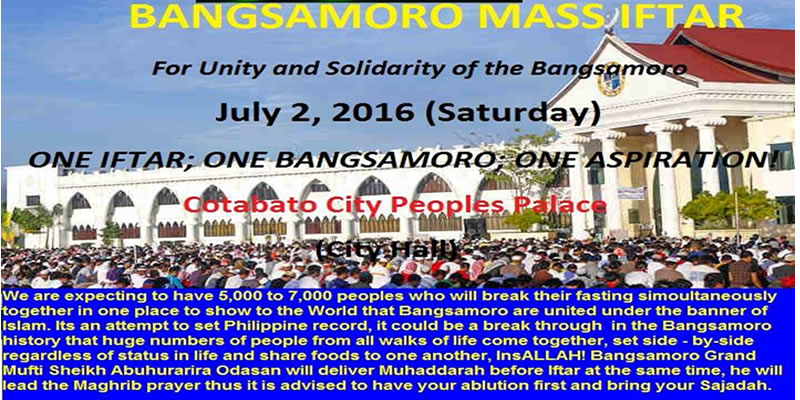 Bangsamoro multi- sectors to hold ‘iftar’ at Cotabato City People’s Palace