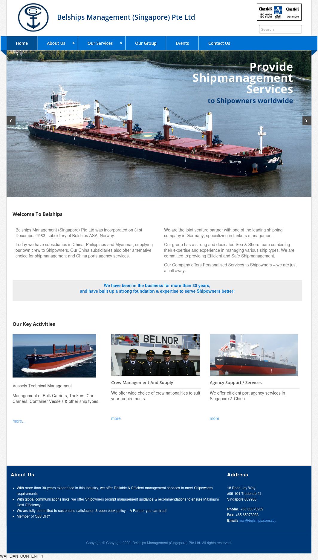 Belships Com Sg Sg Domain Names Singapore Business Directory