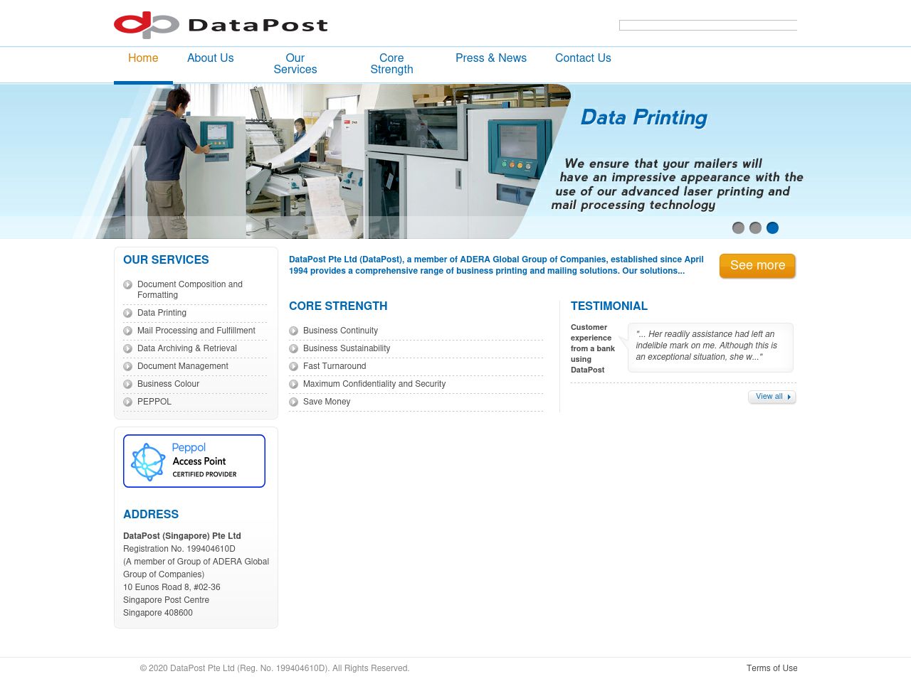 datapost.com.sg - .SG Domain Names: Singapore Business Directory