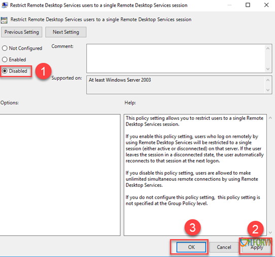 ARROWTRAN.COM 112020_0831_Hngdncuh15 Cấu hình cho phép nhiều User cùng Remote Desktop vào Windows Sever 2016 Allow Multiple Remote Desktop