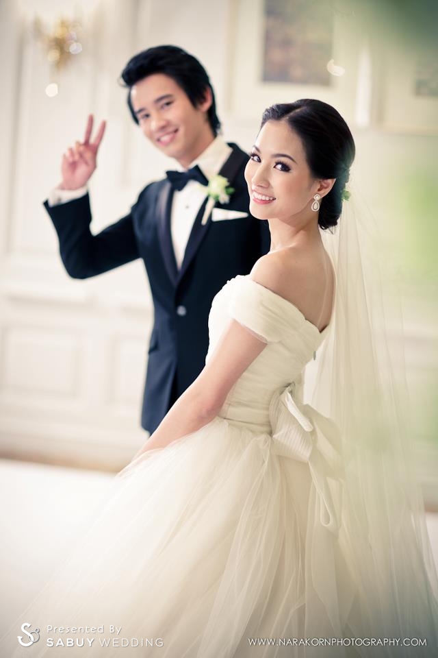 เจ้าบ่าว,เจ้าสาว,งานแต่งงาน ชุดเจ้าสาวอวดไหล่สวย