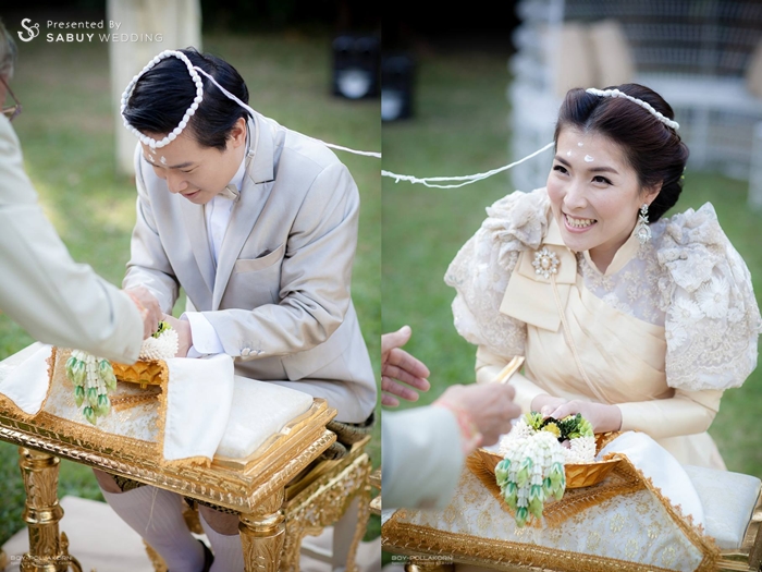 งานหมั้น,ชุดหมั้น,พิธีหมั้น,บ่าวสาว,งานแต่ง outdoor รีวิวงานแต่ง พิธีไทยในธีมสีเบจ @บ้าน ม.ร.ว.คึกฤทธิ์