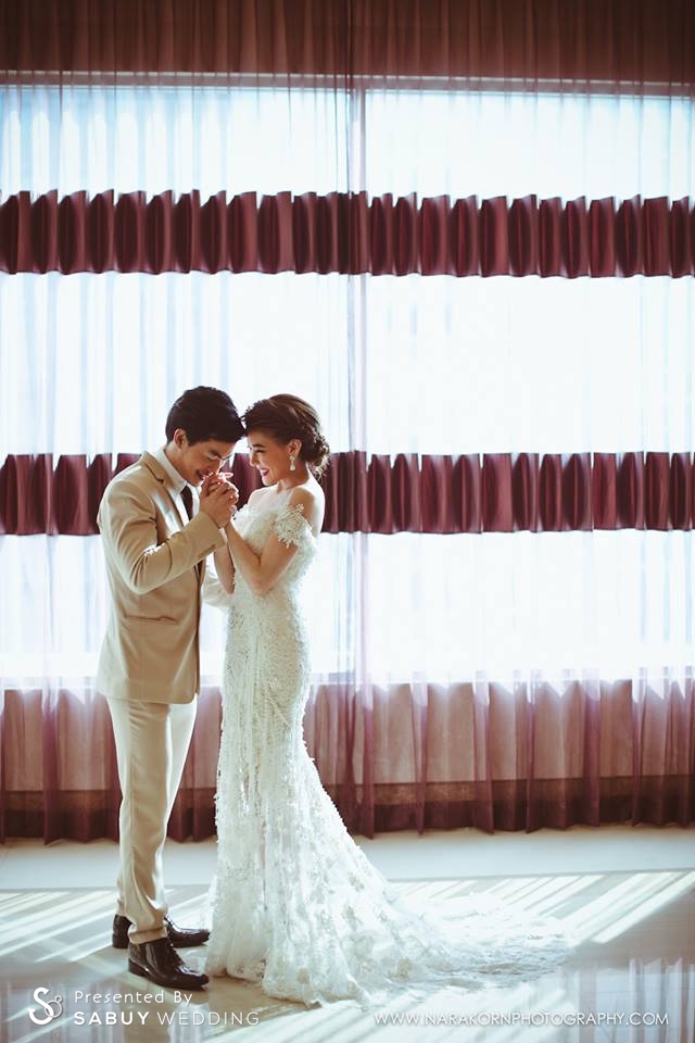 เจ้าบ่าว,เจ้าสาว,งานแต่งงาน ชุดเจ้าสาวอวดไหล่สวย