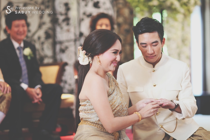 พิธีหมั้น,งานหมั้น,ชุดหมั้น,ชุดไทย รีวิวงานแต่ง พิธีไทยจัดเต็ม ปาร์ตี้ริมทะเลหัวหินสบายๆ