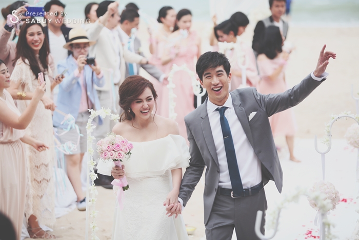 บ่าวสาว,ชุดบ่าวสาว,ชุดเจ้าสาว,ชุดเจ้าบ่าว,ดอกไม้เจ้าสาว,งานแต่งริมทะเล,งานแต่ง outdoor รีวิวงานแต่ง พิธีไทยจัดเต็ม ปาร์ตี้ริมทะเลหัวหินสบายๆ