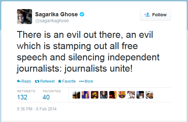 A sign of the future under Narendra Modi: Dissent and disagreement is already being crushed by the powerful 1391938862-402_Sagarika2