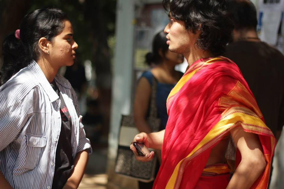 Pictures From Crossdressing To Kissing Students Across India