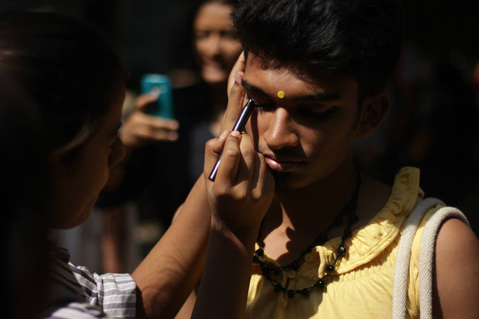 Pictures From Crossdressing To Kissing Students Across India