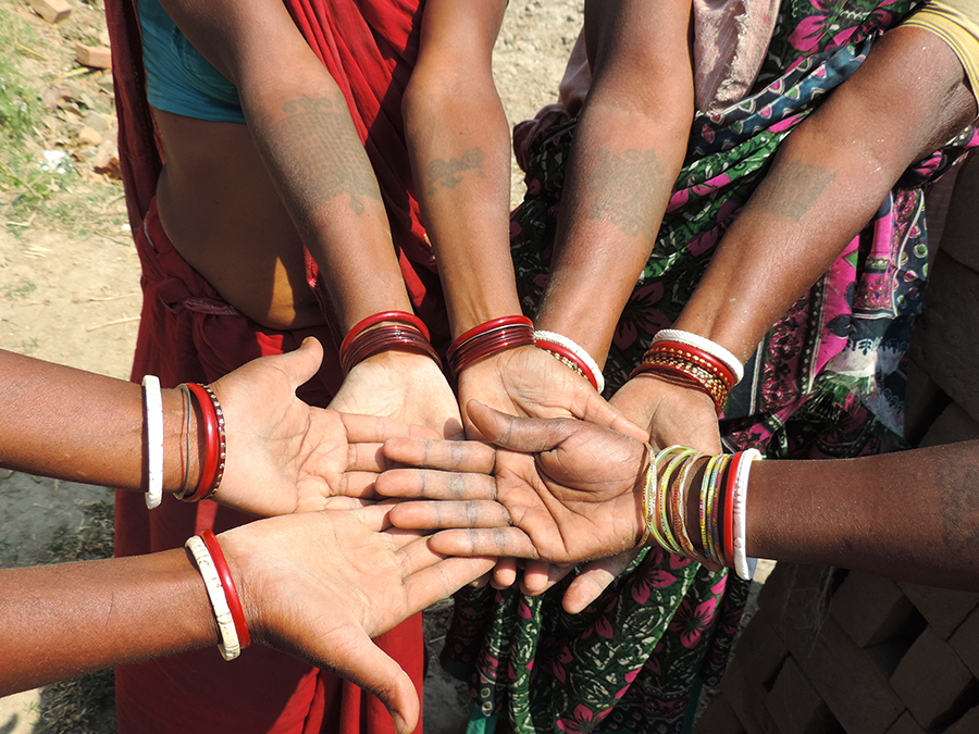 Red Godna tribal Tattoo flagstoran  Chinhhari Arts