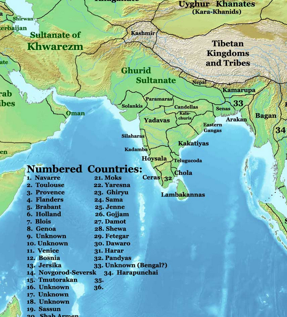 Old India Map 1200 The Changing Map Of India From 1 Ad To The 20Th Century