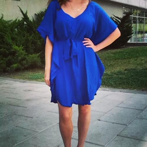 electric blue summer dress