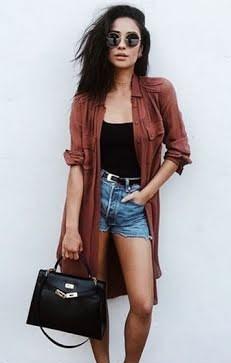 Shop Shaymitchell Handbag Outfit Shorts Top On Seenit 21272