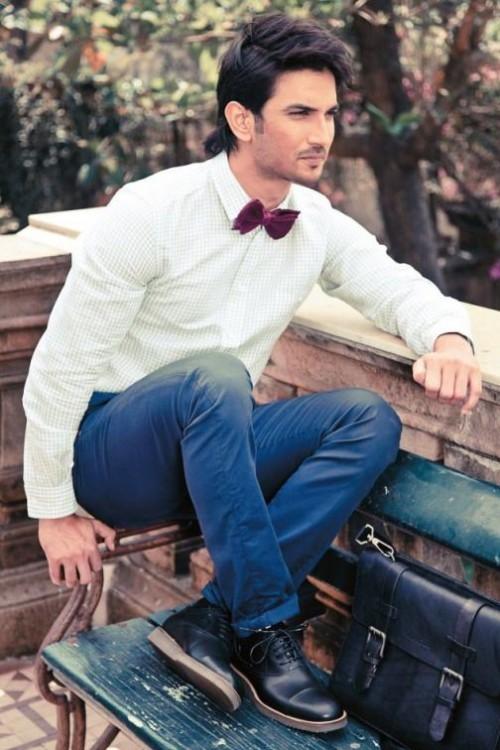 blue pants white shirt and tie