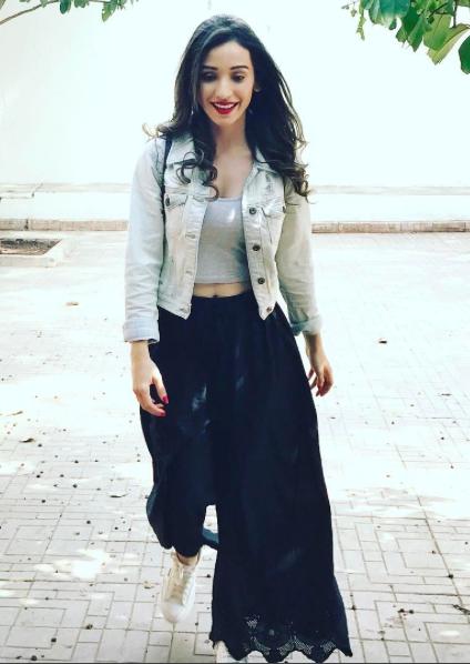 denim jacket with palazzo pants