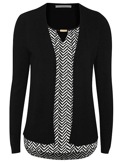 cardigan with attached top