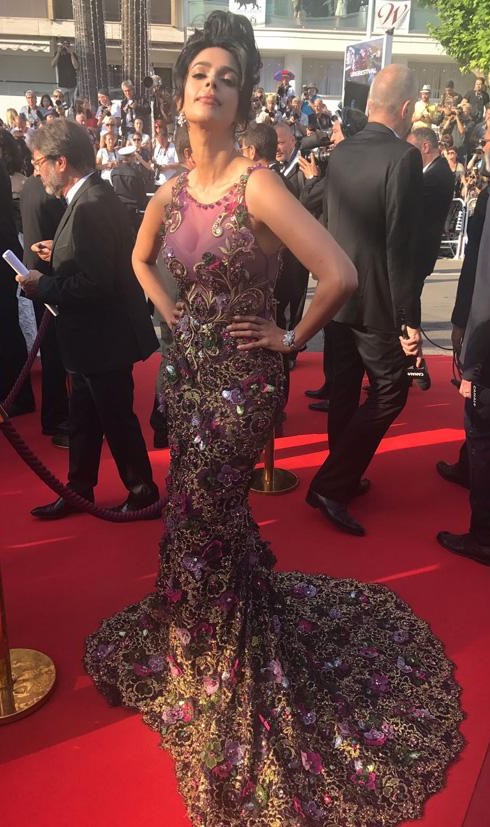 Yay or Nay? Mallika Sherawat spotted in a trail gown at the Beguiled screening during the Cannes Film Festival - SeenIt
